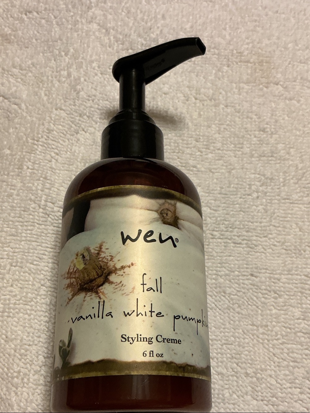 NWT WEN Fall Vanilla White Pumpkin Styling Creme — amber and black